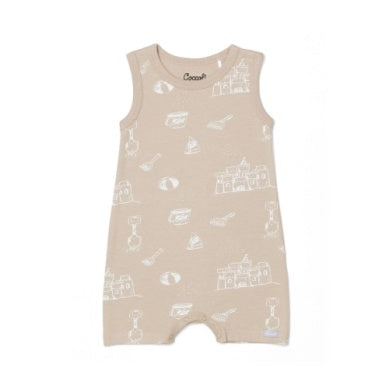 Coccoli Baby Modal Romper - Sand Castles On Moonlight