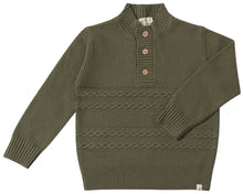 Load image into Gallery viewer, Me &amp; Henry Boys Cable Sweater - Green
