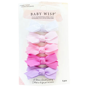 Baby Wisp Chelsea Bow Clips - 5 PK