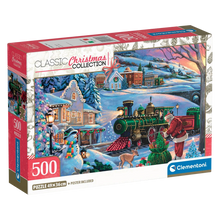 Load image into Gallery viewer, Clementoni 500 PC Puzzle - Christmas Train
