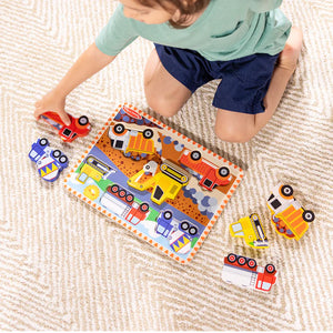 Melissa & Doug Construction Chunky Puzzle - 6 Pieces