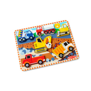 Melissa & Doug Construction Chunky Puzzle - 6 Pieces