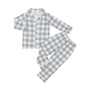 Belan.J Kids Classic Long Sleeve PJ Set - Denim Plaid