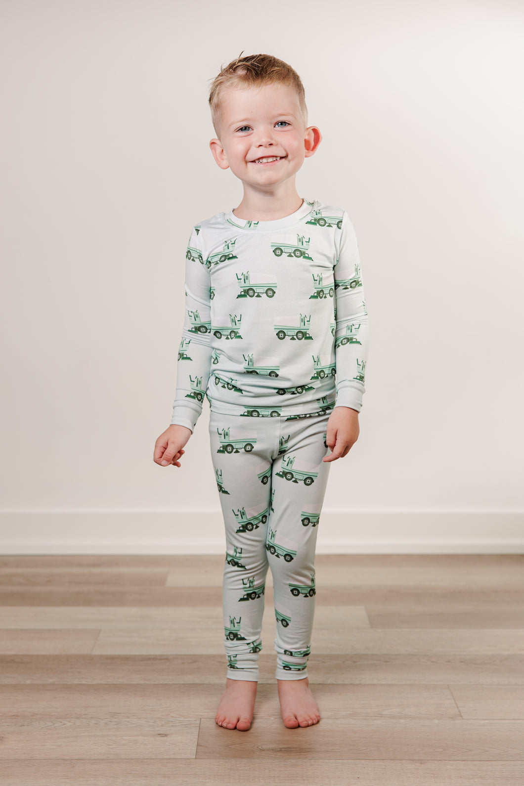 Moon Fruit Two Piece Bamboo Pajamas - Clean Sheet in Iced Pistachio