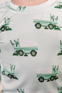 Moon Fruit Two Piece Bamboo Pajamas - Clean Sheet in Iced Pistachio
