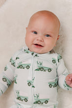 Load image into Gallery viewer, Moon Fruit Baby Zippy Bamboo Pajamas - Clean Sheet in Iced Pistachio
