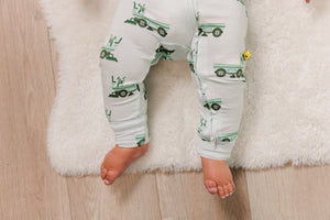 Moon Fruit Baby Zippy Bamboo Pajamas - Clean Sheet in Iced Pistachio