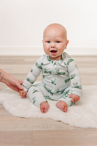 Moon Fruit Baby Zippy Bamboo Pajamas - Clean Sheet in Iced Pistachio
