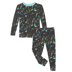 Kickee Pants Print Long Sleeve Pajama Set - Confetti Splatter Paint