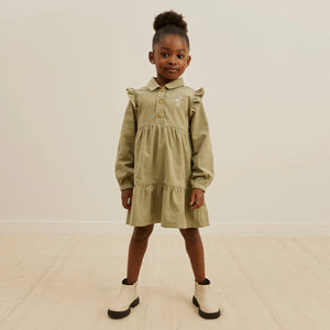 Miles the Label Girls Corduroy Dress - Sage