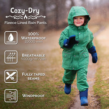 Load image into Gallery viewer, Jan &amp; Jul Kids Fleece Lined Cozy-Dry Rain Pants
