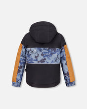 Load image into Gallery viewer, deux par deux Boys Two Piece Snowsuit - Black With Mountain Print
