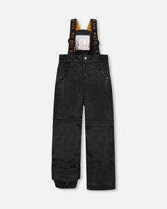 deux par deux Boys Two Piece Snowsuit - Black With Mountain Print
