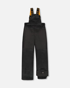 deux par deux Boys Two Piece Snowsuit - Black With Mountain Print