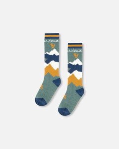 deux par deux Ski Socks with Graphic