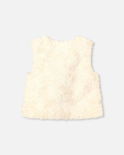 Load image into Gallery viewer, deux par deux Girls Faux Fur Vest - Off White
