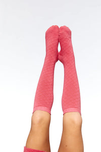 deux par deux Girls Jacquard Socks - Pink