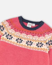 Load image into Gallery viewer, deux par deux Girls Icelandic Knitted Dress - Pink
