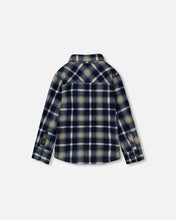 Load image into Gallery viewer, deux par deux Boys Light Soft Polar Shirt - Blue Plaid
