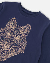 Load image into Gallery viewer, deux par deux Boys Jersey T-Shirt With Foil Print - Dark Navy
