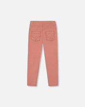 Load image into Gallery viewer, deux par deux Girls Fleece Treggings With Knee Patch - Pink Cinnamon
