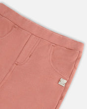 Load image into Gallery viewer, deux par deux Girls Fleece Treggings With Knee Patch - Pink Cinnamon
