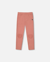 Load image into Gallery viewer, deux par deux Girls Fleece Treggings With Knee Patch - Pink Cinnamon
