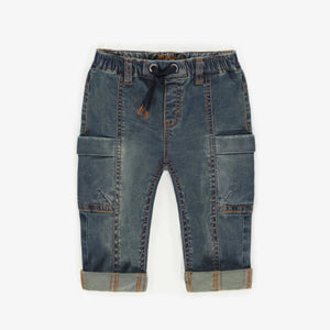 Souris Mini Baby Boys Cargo Style Relaxed Fit Jeans - Light Denim