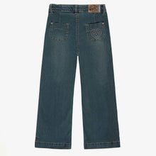 Load image into Gallery viewer, Souris Mini Girls Wide Leg Relaxed Fit Pants - Light Denim
