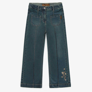 Souris Mini Girls Wide Leg Relaxed Fit Pants - Light Denim