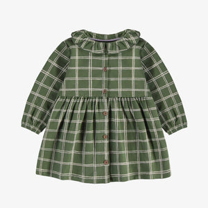 Souris Mini Baby Girls Plaid Dress in Jersey - Green