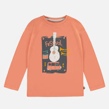 Load image into Gallery viewer, Souris Mini Boys Long Sleeve Music T-Shirt - Orange
