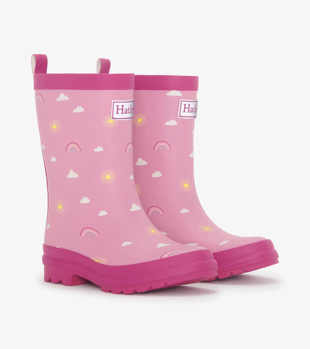 Hatley Girls  Matte Rain Boots - Sun Charns