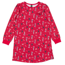 Load image into Gallery viewer, Nano Girls Night Dress - Red Puppy Christmas
