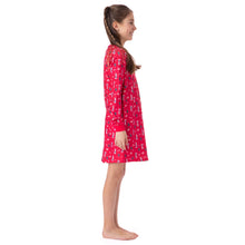 Load image into Gallery viewer, Nano Girls Night Dress - Red Puppy Christmas
