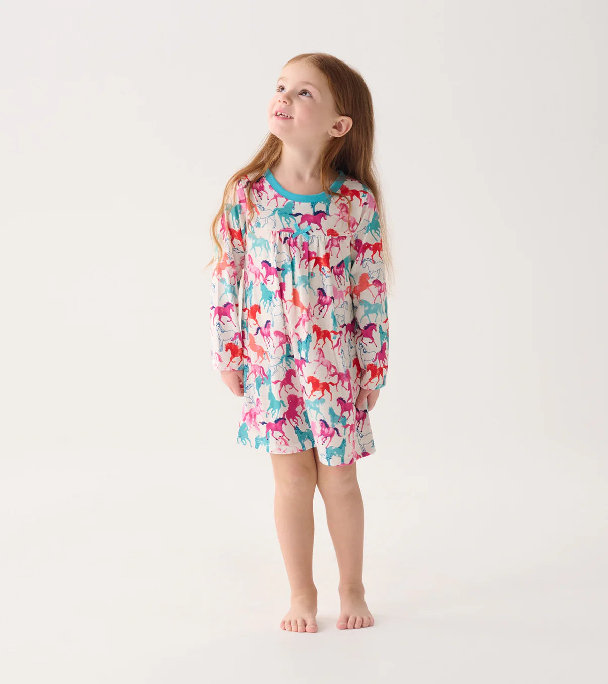 Hatley Girls Pretty Horses Long Sleeve Nightdress
