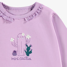 Load image into Gallery viewer, Souris Mini Baby Girls Cactus T-Shirt - Purple
