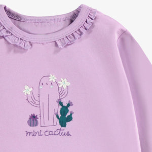 Souris Mini Baby Girls Cactus T-Shirt - Purple