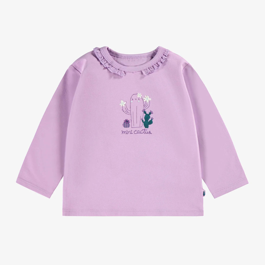 Souris Mini Baby Girls Cactus T-Shirt - Purple