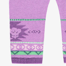 Load image into Gallery viewer, Souris Mini Baby Girls Patterned Knit Leggings - Purple
