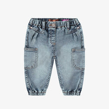 Load image into Gallery viewer, Souris Mini Baby Girls Cargo Soft Denim

