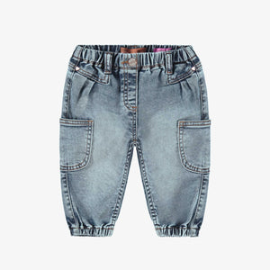 Souris Mini Baby Girls Cargo Soft Denim