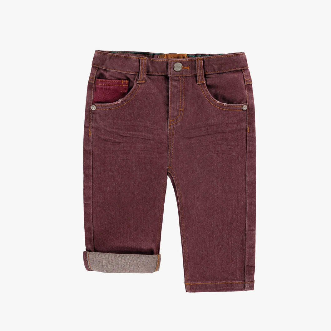 Souris Mini Baby Regular Fit Jeans - Burgundy