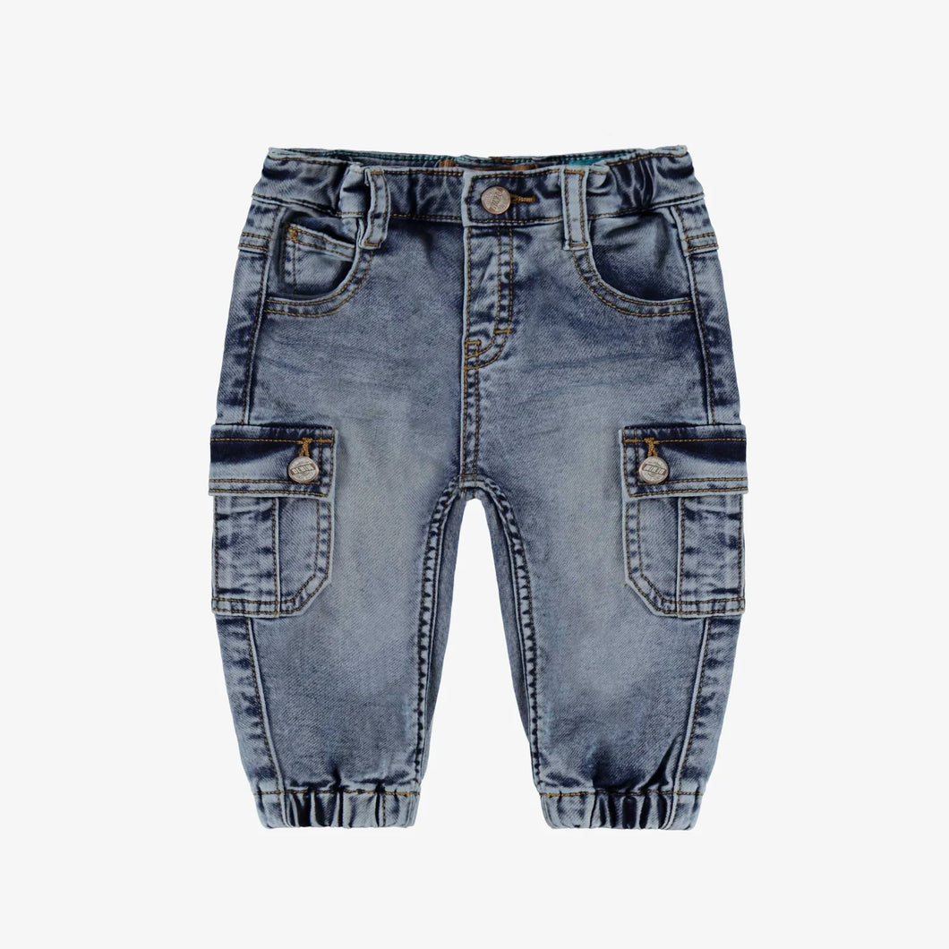 Souris Mini Baby Jeans w/Cargo Pockets - Blue