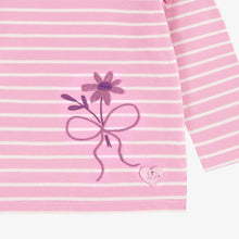 Load image into Gallery viewer, Souris Mini Baby Girls Striped T-Shirt - Lilac
