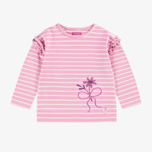 Load image into Gallery viewer, Souris Mini Baby Girls Striped T-Shirt - Lilac
