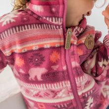 Load image into Gallery viewer, Souris Mini Baby/Toddler Girls Patterned Fleece Jacket - Pink
