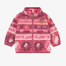 Load image into Gallery viewer, Souris Mini Baby/Toddler Girls Patterned Fleece Jacket - Pink
