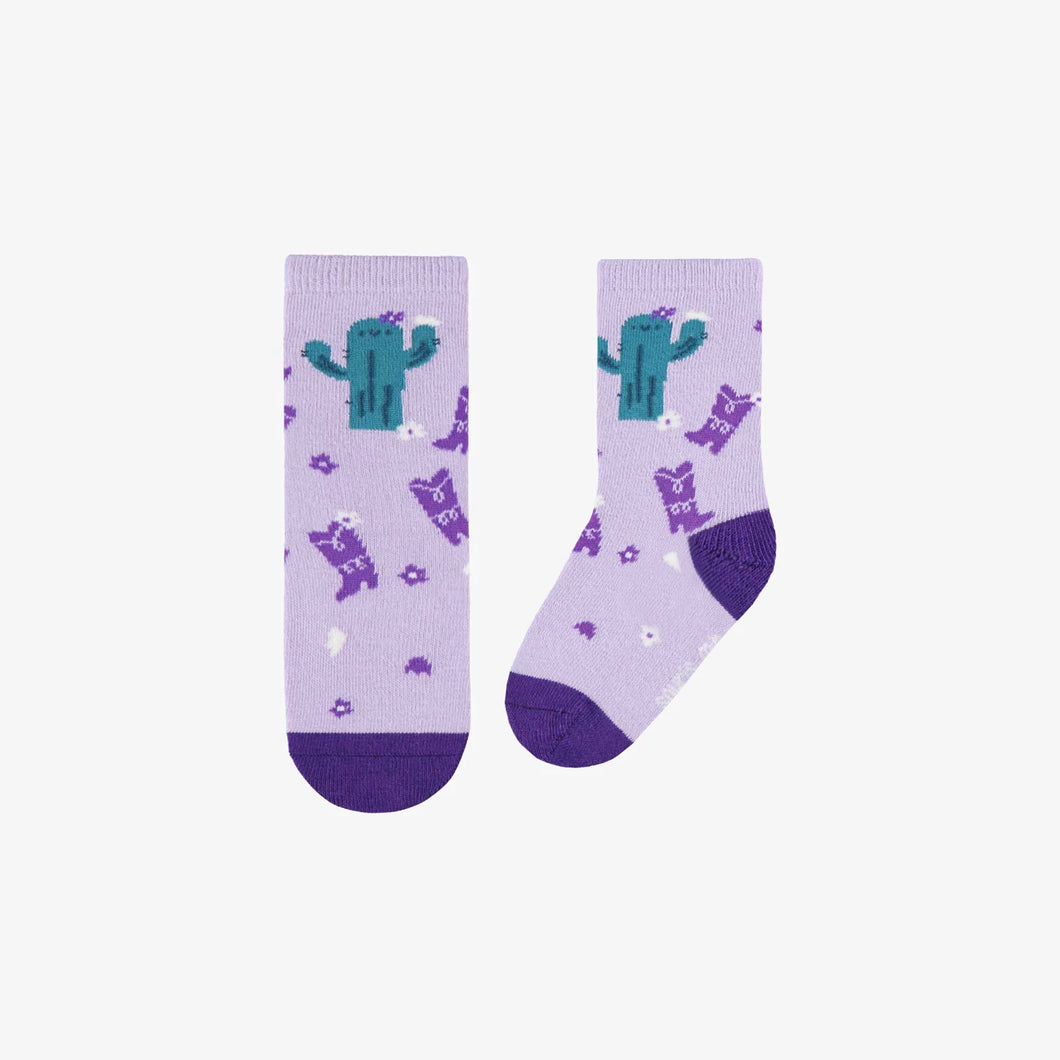 Souris Mini Baby Girls Patterned Socks - Purple