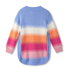 Load image into Gallery viewer, Hatley Girls Bold Stitch Chunky Sweater Tunic - Cornflower Blue
